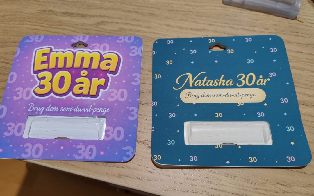 Skabelon til et penge-kort